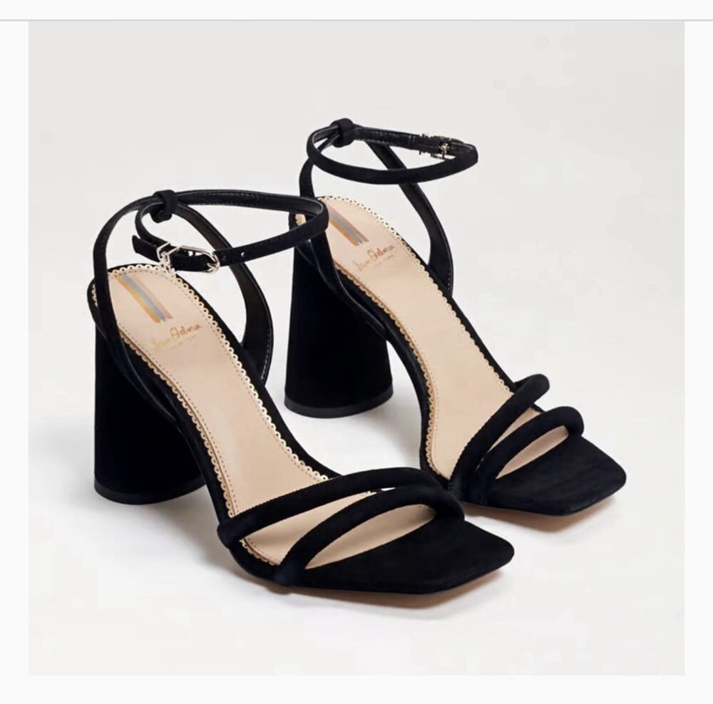 Sam Edelman Kia Strap Sandal Black Block Heel Size 7